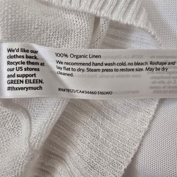 Eileen Fisher Organic Linen Bateau Neck Tunic Coastal Sustainable Beachy XLP - Picture 11 of 15